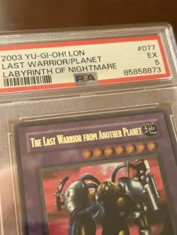 Yugioh | The Last Warrior from Another Planet LON-077 MISPRINT Double Foil PSA 5 - Image 3