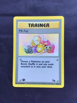 Pokemon Cards: Fossil 1st Edition Uncommon: Mr. Fuji 58/62 - Image 1