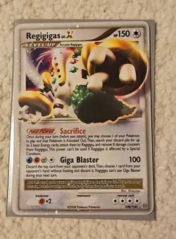 Regigigas LV.X 100/100 Diamond & Pearl Stromfront Ultra Holo Rare Pokemon Card - Image 1