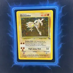 ⭐Hitmonlee 7/62 ⭐ Original Holo Rare Fossil Set Pokemon Card 1999 - Image 2