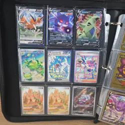 Pokemon Fan Art Gold Foil Holo Cards Job Lot 170+ VMAX GX V with Binder - Image 3
