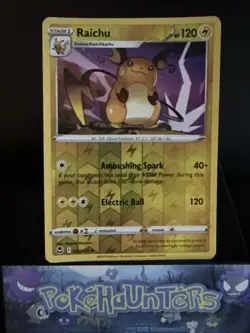Pokemon Card Raichu 050/195 Silver Tempest Reverse Holo Near Mint - Image 1
