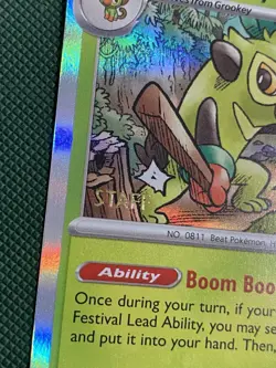 Thwackey SVP115 STAFF Twilight Masquerade Prerelease Promo Pokemon TCG Card - Image 3