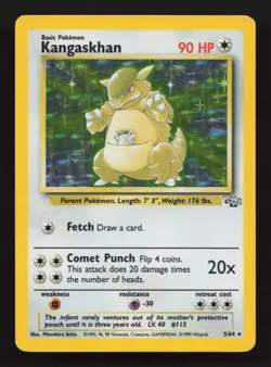 Pokemon TCG Jungle Kangaskhan Card 5/64 Holo Rare, LP - Image 1