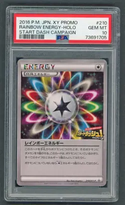 Pokemon Cards - PSA 10 Rainbow Energy 210/XY-P - JPN Start Dash Campaign Promo - Image 1