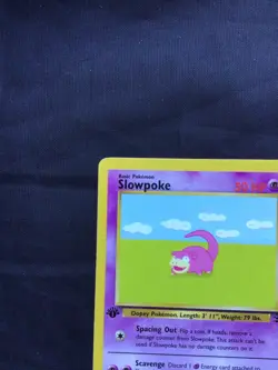 Pokemon Cards: Fossil 1st Edition Common: Slowpoke 55/62 - Image 2