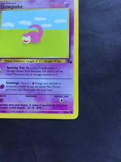 Pokemon Cards: Fossil 1st Edition Common: Slowpoke 55/62 - Image 4