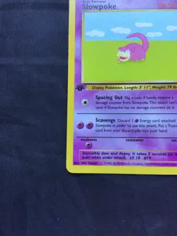 Pokemon Cards: Fossil 1st Edition Common: Slowpoke 55/62 - Image 5