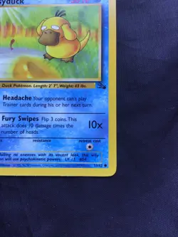 Pokemon Cards: Fossil 1st Edition Common: Psyduck 53/62 - Image 4
