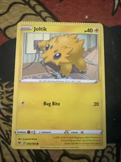 Pokemon TCG Vivid Voltage Joltik Crimped Misprint Error Card - Image 1