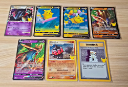 Pokemon Cards 25th Anniversary Celebrations 7x Bundle Holo Lot - M/NM - Image 2