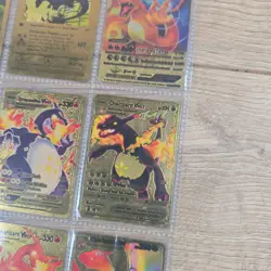 Pokemon Fan Art Gold Foil Charizards VMAX GX Job Lot x9 Cards - Image 5