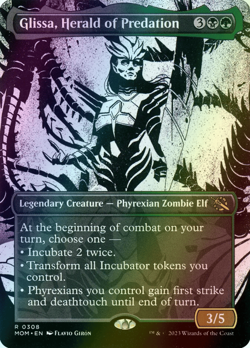 MTG Glissa, Herald of Predation Showcase Borderless Foil ** MOM ** English (NM) - Image 1
