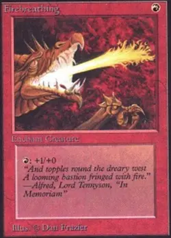 1x Firebreathing Heavy Play, English 1st Edition Beta MTG Magic - Image 1