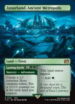 MTG Final Fantasy ALT ART BORDERLESS R Zanarkand, Ancient Metropolis #0314 - Image 1