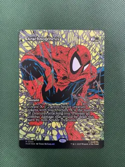 Magic The Gathering Spider-Man Arachnogenesis FOIL BODERLESS MYTHIC 0031 MAR - Image 1
