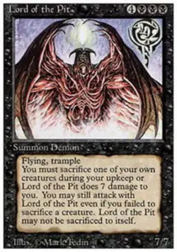 Moderatly Played, English - 1 x MTG Lord of the Pit Revised Edition - Image 1