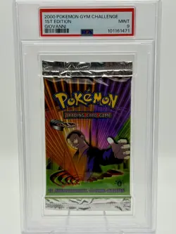 2000 Pokemon Gym Challenge | WOTC 1st Edition Giovanni Booster Pack | PSA 9 MINT - Image 1