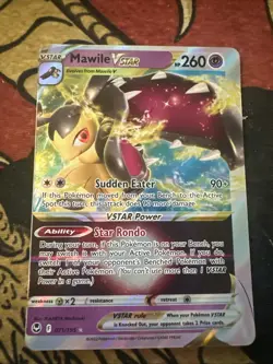 Pokemon TCG Silver Tempest Mawile VStar 071/195 Misprint Miscut Error Ultra Rare - Image 1