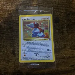 Pokemon TCG Cool Porygon #15 Black Star Promo Wotc Swirl Holo Sealed SWIRL - Image 1