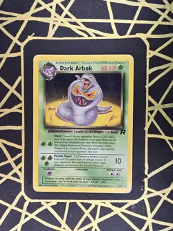 🔥 Dark Arbok 19/82 🔥 Non Holo Rare Team Rocket Set Pokemon Card WOTC TCG - Image 2