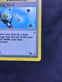 Pokemon Cards: Fossil 1st Edition Common: Energy Search 59/62 - Image 4