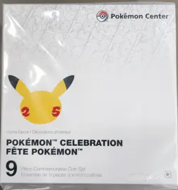 Pokemon Celebration Commemorative Coin Set (9-Piece) 25th Anniversary New - Image 1