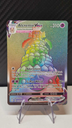 Alcremie VMAX 073/072 - Shining Fates - Full Art Rainbow Pokemon Card - NM - Image 1