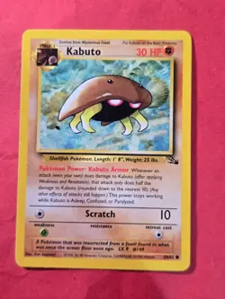 1999 Pokemon Fossil Unlimited #50 Kabuto, C, NF/H, cd3 - Image 1