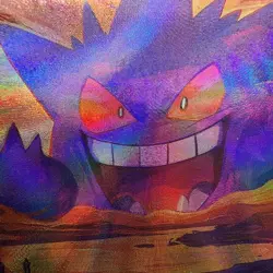 Pokemon Gengar & Psyduck Munch Custom Made Fan Art Holo With Texture - Image 2