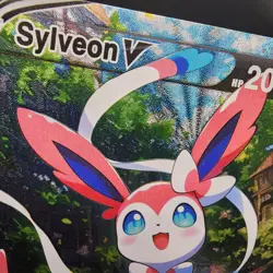 Pokemon Sylveon V Custom Made Fan Art Holo With Texture - Image 2