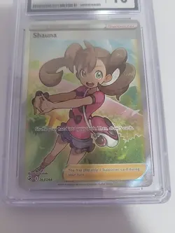 Pokemon Shauna Fusion Strike 263/264 Holo Full Art Ultra Rare CGC 10 GEM MINT - Image 4