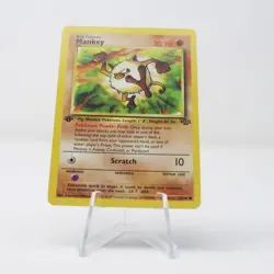 NM - 1st edition Jungle Mankey 55/64 WOTC Vintage Pokemon TCG - Image 1
