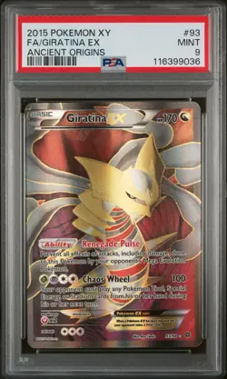 2015 POKEMON XY ANCIENT ORIGINS #93/98 GIRATINA EX FULL ART PSA 9 - Image 1