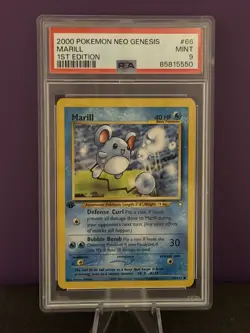 Pokemon Marill Neo Genesis PSA 9 1. Edition English 2000 #66 - Image 1