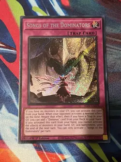 Yugioh! Songs of the Dominators Secret Rare ALIN-EN078 1st Edition NM - Image 1