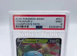 MINT 2020 Pokemon SWSH Venusaur V 001/73 PSA 9 Champion's Path Pokemon TCG Card - Image 2