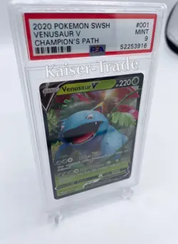 MINT 2020 Pokemon SWSH Venusaur V 001/73 PSA 9 Champion's Path Pokemon TCG Card - Image 4