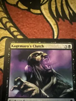 Mrg Magic Saviors Of Kamigawa Misprint Yellow Ink Error Kagemaro’s Clutch Card - Image 2