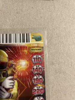 2013 Saban's Power Rangers - Action Card Game Yellow Megaforce Ranger #1-109 2rz - Image 4