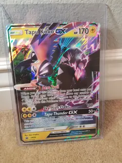 JUMBO OVERSIZED 2017 POKEMON BLACK STAR PROMO TAPU KOKO GX FA HOLO CARD, SM50 - Image 2