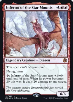 MTG English Inferno of the Star Mounts NM Foil AFR Ampersand Promos - Image 1