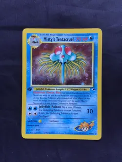 Pokemon Cards: Gym Heroes 1st Edition Rare Holo: Misty's Tentacruel 10/132 - Image 1