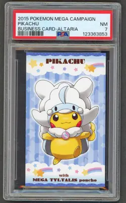 Pokemon Cards - PSA 7 Pikachu Mega Tyltalis Poncho - BC Business Card Altaria - Image 1