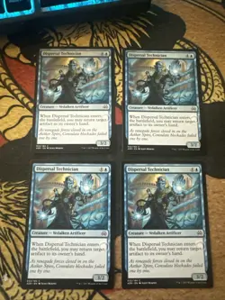 Mtg Magic Playset 4x Dispersal Technician Misprint Error Card Playset - Image 1
