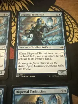 Mtg Magic Playset 4x Dispersal Technician Misprint Error Card Playset - Image 3
