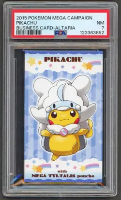 Pokemon Cards - PSA 7 Pikachu Mega Tyltalis Poncho - BC Business Card Altaria - Image 1