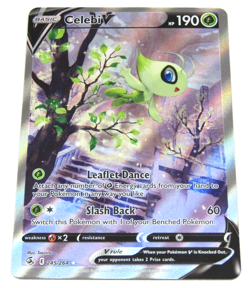Pokemon TCG SWSH Fusion Strike Celebi v Alt Art Holo Ultra Rare Card 245/264 - Image 1