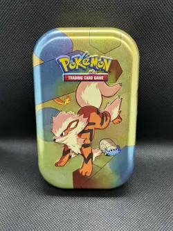 Pokemon TCG 151 Arcanine Mini Tin With Art Card and Coin - Image 1