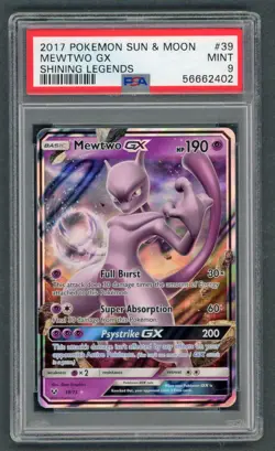 Pokemon Cards - PSA 9 Mewtwo GX 39/73 - Shining Legends - MINT - PSA9 - Image 1